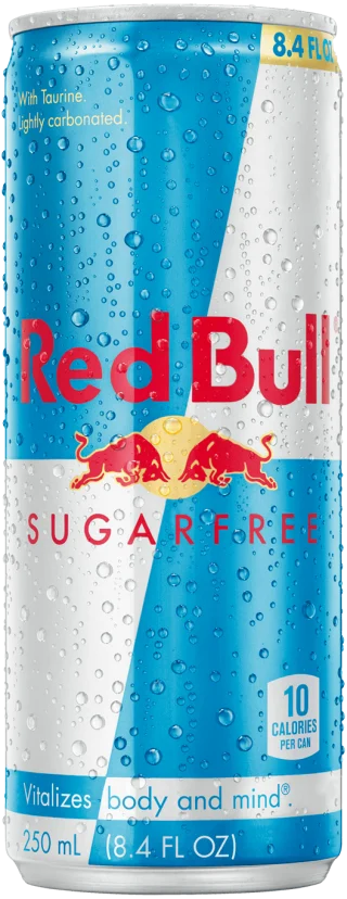 Light blue Red Bull can